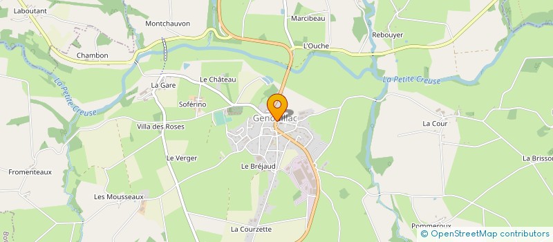 localisation de l'entreprise ASS DEVELO PAYS BONNAT CHATELUS MALVALEI  GENOUILLAC