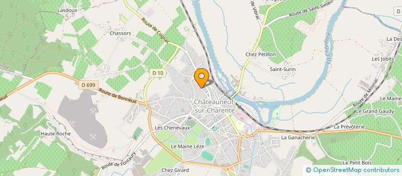 localisation de l'entreprise ASS DEVELOP ANIMAT. MILIEU RURAL CHARENT à CHATEAUNEUF-SUR-CHARENTE