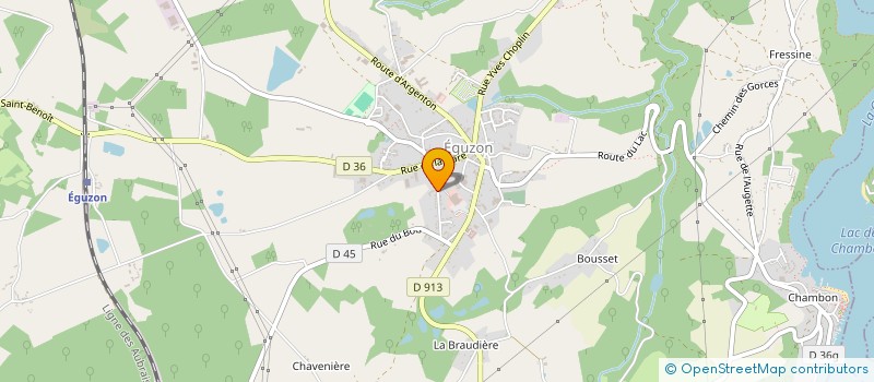 localisation de l'entreprise ASS DEVELOP GESTION EQUIP TOURISTIQUE à EGUZON-CHANTOME
