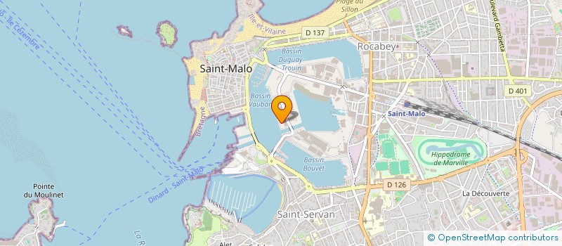 localisation de l'entreprise ASS DEVELOP RECHERC ARCHEOLOGIE MARITIME  SAINT-MALO