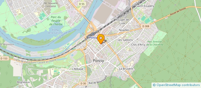 localisation de l'entreprise ASS DEVELOP SPOR SALLE ST LOUI  POISSY