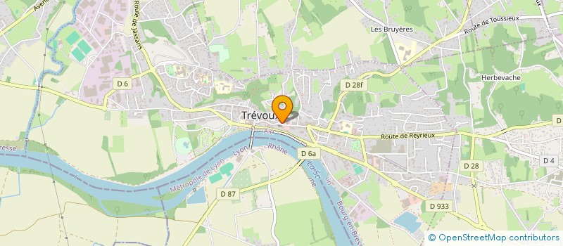 localisation de l'entreprise ASS DEVELOPP ANIMATION PROGRES TREVOUX  TREVOUX
