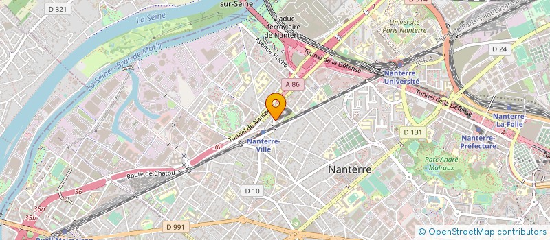localisation de l'entreprise ASS DEVELOPP FORMATION INFORMAT à NANTERRE