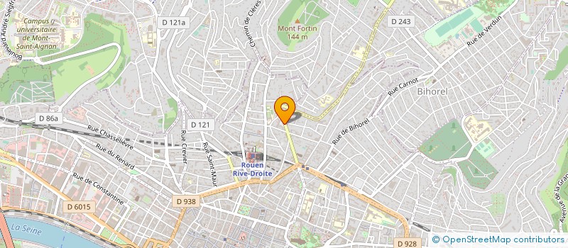 localisation de l'entreprise ASS DEVELOPP INFORMAT ETABLISS CATHOLIQU à ROUEN