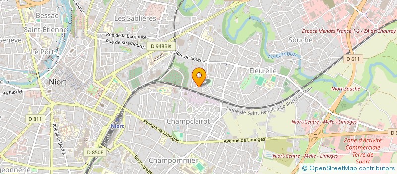 localisation de l'entreprise ASS DEVELOPPEMENT ACTIVITES SOCIO-CULTURELLES ET SPORTIVES ECOLE JEAN MERMOZ  NIORT