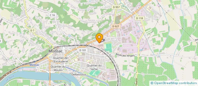 localisation de l'entreprise ASS DEVELOPPEMENT AGRICOLE DU MOISSAGAIS  MOISSAC