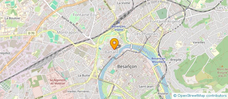 localisation de l'entreprise ASS DEVELOPPEMENT ARTISTIQUE ET CULTUREL  BESANCON