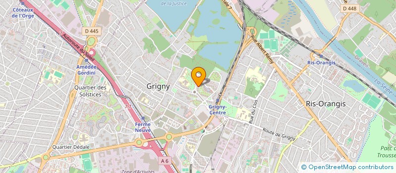 localisation de l'entreprise ASS DEVELOPPEMENT ARTS PLASTIQUES GRIGNY à GRIGNY