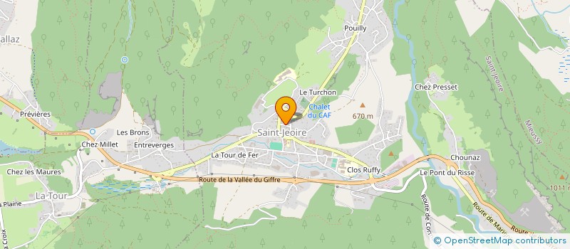 localisation de l'entreprise ASS DEVELOPPEMENT DE LA VALLE DU GIFFRE  SAINT-JEOIRE