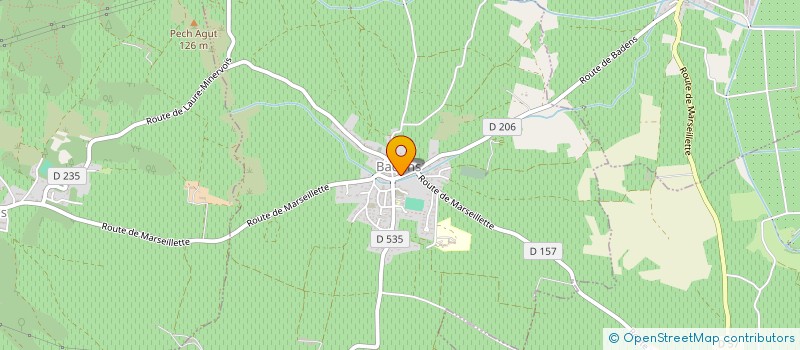 localisation de l'entreprise ASS DEVELOPPEMENT ECONO SOCIAL DE L AUDE à BADENS