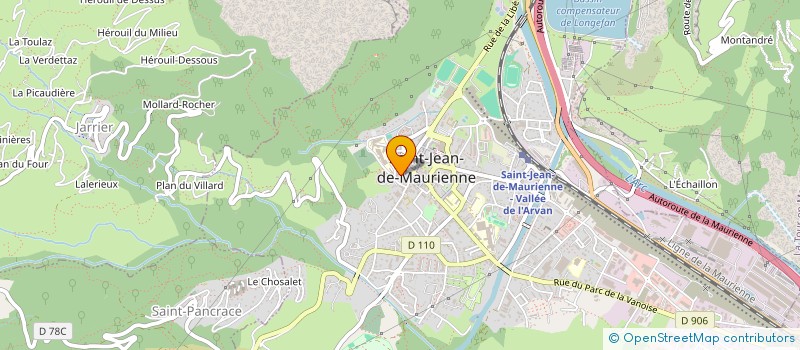 localisation de l'entreprise ASS DEVELOPPEMENT ECONOMIQUE & RURAL  SAINT-JEAN-DE-MAURIENNE