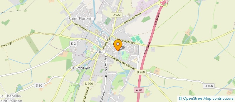 localisation de l'entreprise ASS DEVELOPPEMENT ESPACE RURAL à VATAN