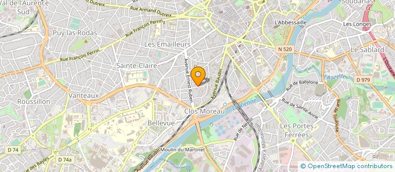 localisation de l'entreprise ASS DEVELOPPEMENT EUROPEEN DE LA CULTURE à LIMOGES