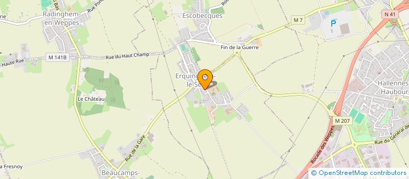 localisation de l'entreprise ASS DEVELOPPEMENT JEUNESSE ERQUINGHEMOIS à ERQUINGHEM-LE-SEC