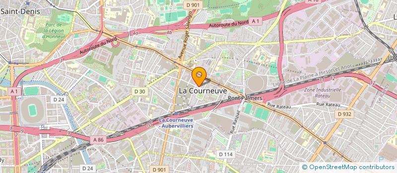 localisation de l'entreprise ASS DEVELOPPEMENT LOISIRS ET CULTURE à LA COURNEUVE