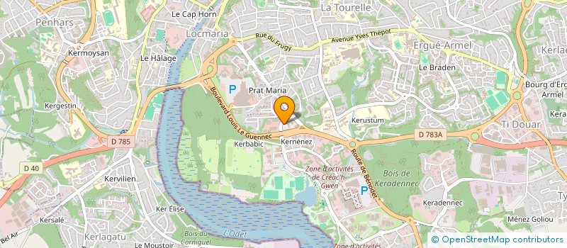 localisation de l'entreprise ASS DEVELOPPEMENT PROMOTION PAYS QUIMPER à QUIMPER