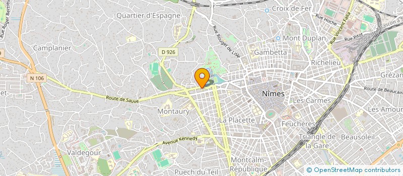 localisation de l'entreprise ASS DEVELOPT SOINS PALLIATIFS DEPT GARD à NIMES