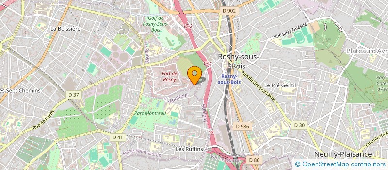 localisation de l'entreprise ASS DEVENIR : LE JARDIN DES CREATEURS à MONTREUIL
