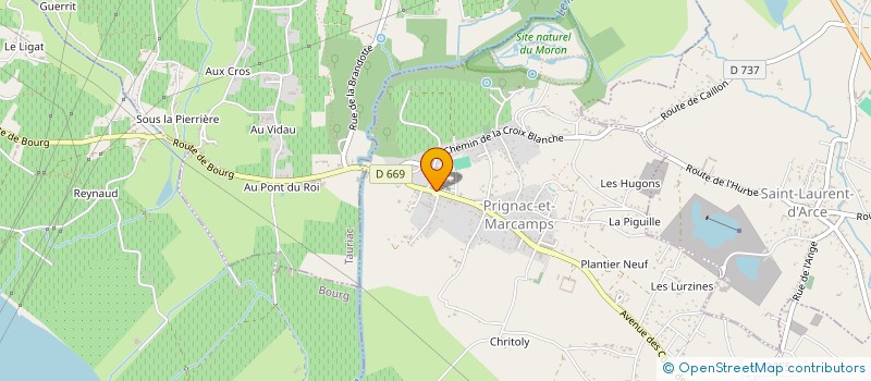 localisation de l'entreprise ASS DEVT MUSICOTHERAPIE EN HAUTE GIRONDE  PRIGNAC-ET-MARCAMPS