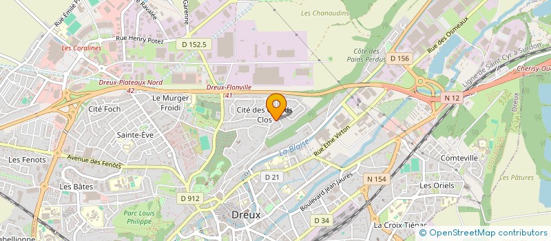 localisation de l'entreprise ASS DIADIET à DREUX