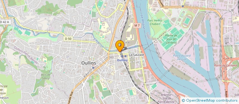 localisation de l'entreprise ASS DIEU OULLINS EGLISE EVANGELIQUE  OULLINS-PIERRE-BENITE