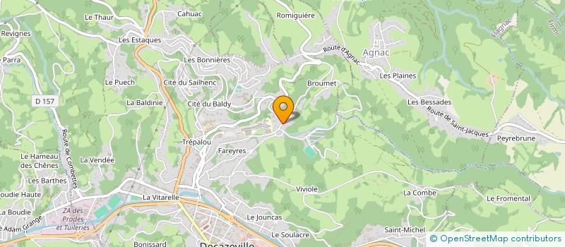 localisation de l'entreprise ASS DIFF INFORMAT SPECT VIVANT & CREAT à DECAZEVILLE