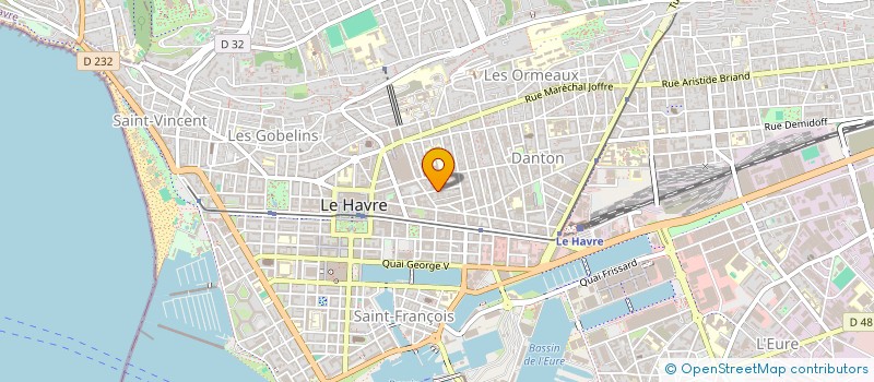 localisation de l'entreprise ASS DIFFUS RECHERCH ENVIRON SCIENC HUMAI à LE HAVRE