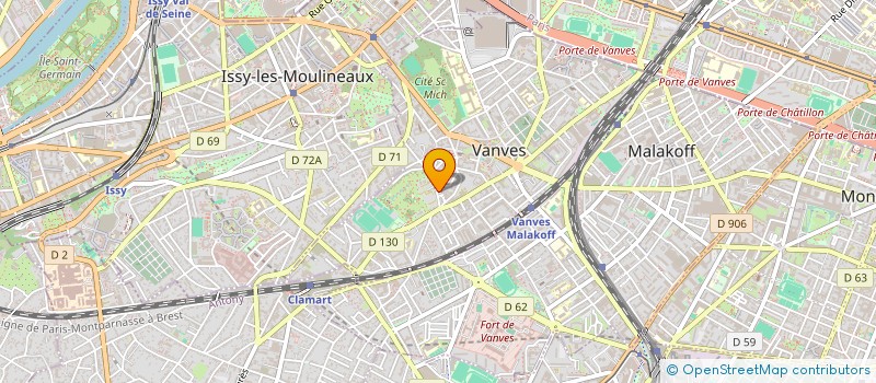 localisation de l'entreprise ASS DIPLOME AUDIOVIS UNIVER VALENCIEN  VANVES