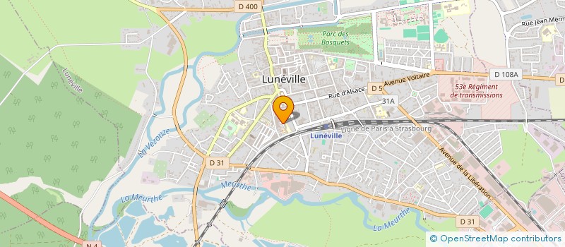 localisation de l'entreprise ASS DISTRACTION DES MALADES à LUNEVILLE