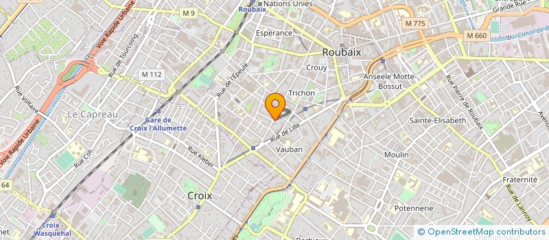 localisation de l'entreprise ASS DOCTEURS LECRU PIERRE ET PHILIPPE  ROUBAIX