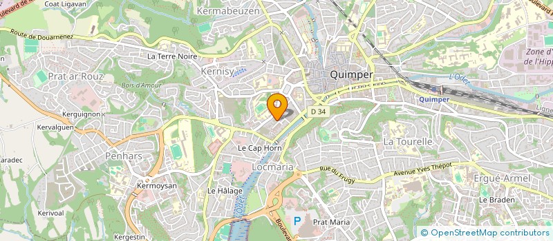 localisation de l'entreprise ASS DOMICILE ACTION CORNOUAILLE à QUIMPER