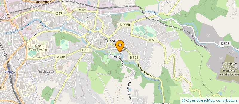 localisation de l'entreprise ASS DON SANG BENEVOLE CUSSET à CUSSET