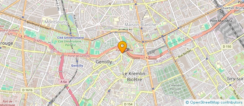 localisation de l'entreprise ASS DONNEURS DE SANG BENEVOLES PTT PARIS à GENTILLY