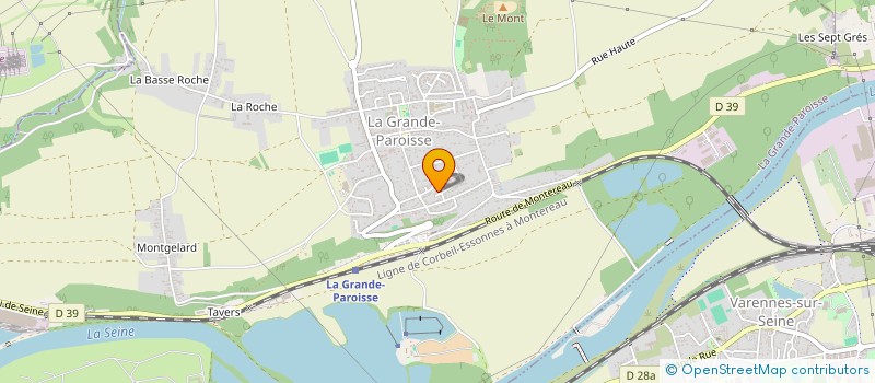 localisation de l'entreprise ASS DONNEURS SANG BENEVOLES DE MONTEREAU  LA GRANDE-PAROISSE