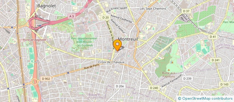 localisation de l'entreprise ASS DR HAUSMAN LAGUERRE LASCAR  MONTREUIL