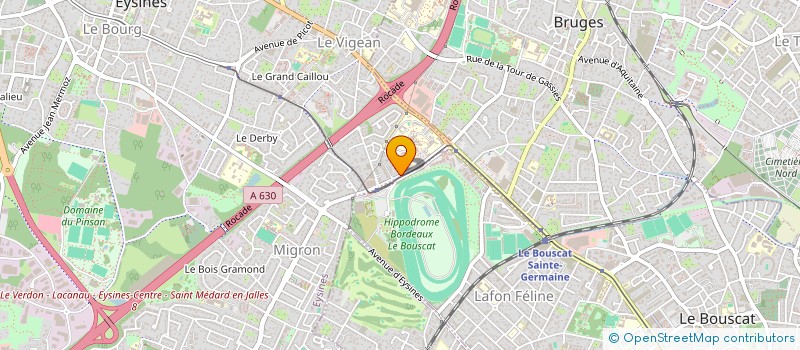 localisation de l'entreprise ASS  DRAPEAU BLANC  EYSINES