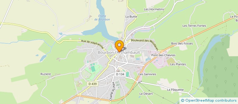 localisation de l'entreprise ASS  DU BILLARD CLUB BOURBONNAIS  BOURBON-L'ARCHAMBAULT