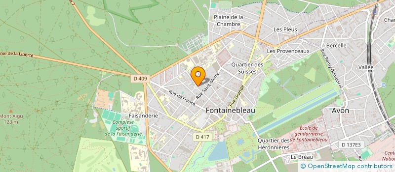localisation de l'entreprise ASS DU CENTRE CARAGAN à FONTAINEBLEAU