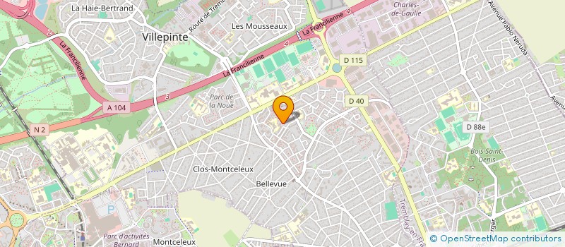 localisation de l'entreprise ASS DU CENTRE SOCIAL A.MALRAUX à VILLEPINTE