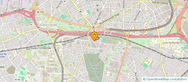 localisation de l'entreprise ASS DU COTE DES FEMMES à LILLE