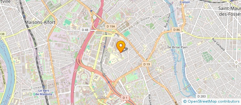 localisation de l'entreprise ASS DU DEP DE MEDECINE GEN  CRETEIL