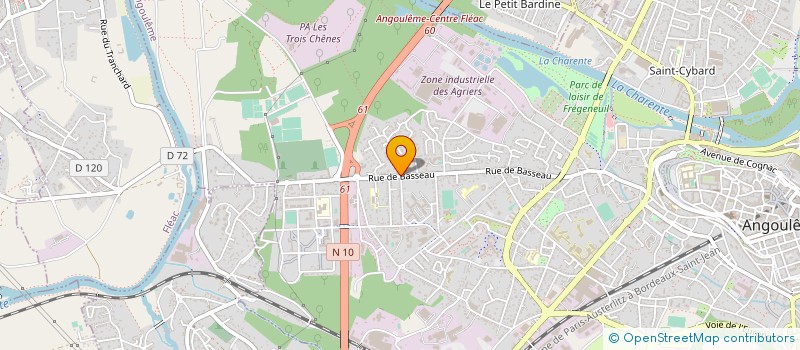 localisation de l'entreprise ASS DU FESTIFOOT CHARENTE POITOU à ANGOULEME