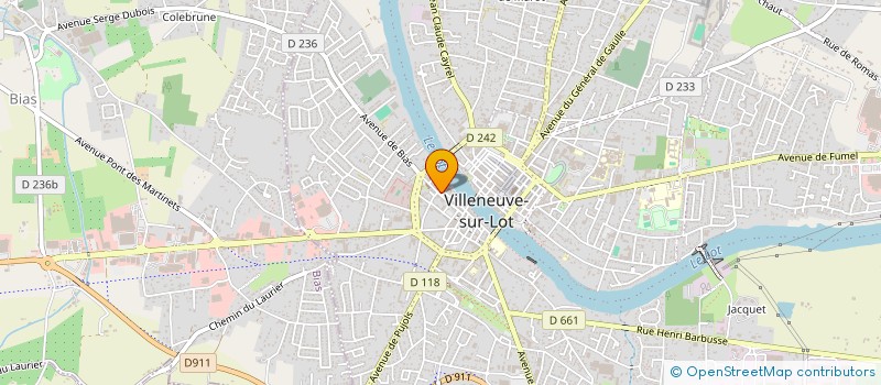 localisation de l'entreprise ASS DU MARCHE BIOLOGIQUE DE VILLENEUVE SUR LOT  VILLENEUVE SUR LOT