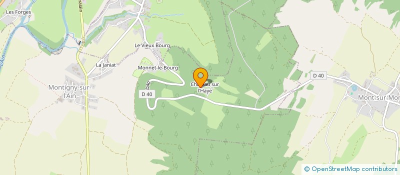 localisation de l'entreprise ASS DU MASSIF FORESTIER DES HAYERS  MONTIGNY-SUR-L'AIN