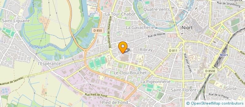 localisation de l'entreprise ASS DU MEMORIAL DES DEUX SEVRES DES MORTS EN INDOCHINE COREE...  NIORT