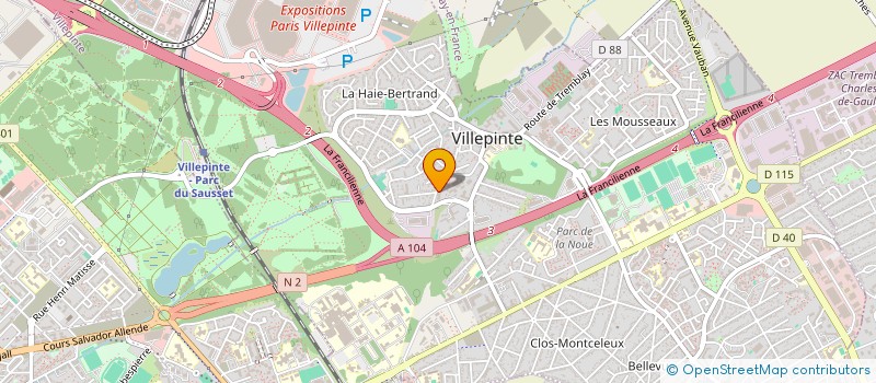 localisation de l'entreprise ASS DU PAYS DE FRANCE ET DE L'AULNOYE  VILLEPINTE