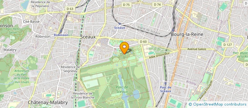 localisation de l'entreprise ASS  DU PERSONNEL DU PARC DE SCEAUX à SCEAUX