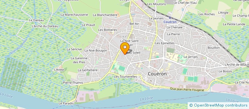 localisation de l'entreprise ASS DU QUARTIER OUEST à COUERON
