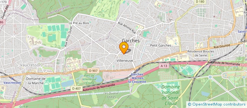 localisation de l'entreprise ASS DUNAIGRE ET LEBRIS à GARCHES