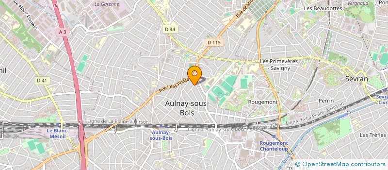 localisation de l'entreprise ASS DYNAMIC DANSE 93 COURS DE DANSE à AULNAY-SOUS-BOIS